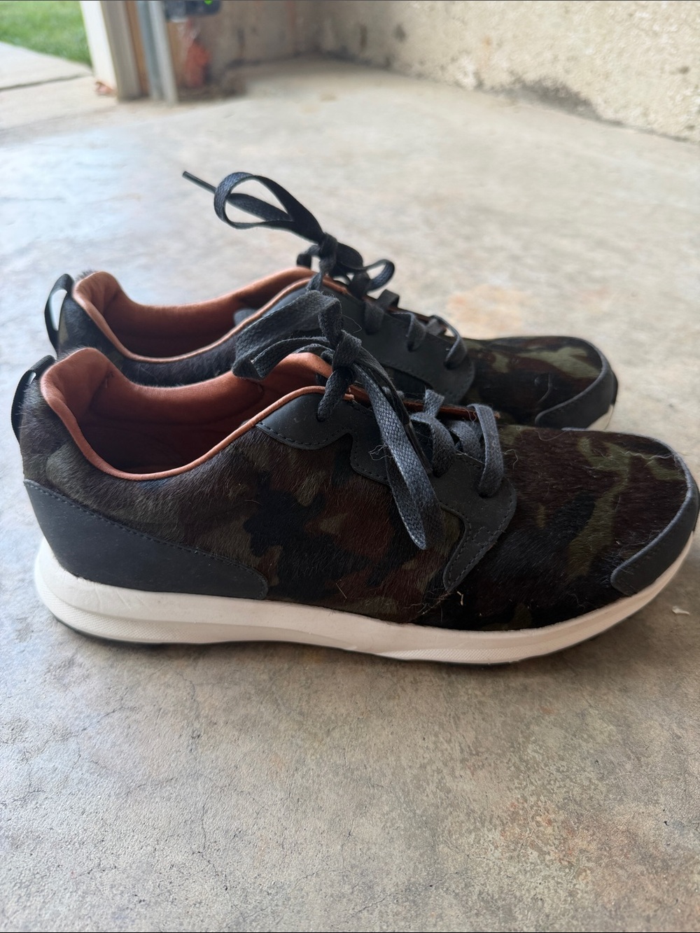 Ariat Women’s Camouflage Lace-Up Sneakers - Black, Brown & Green